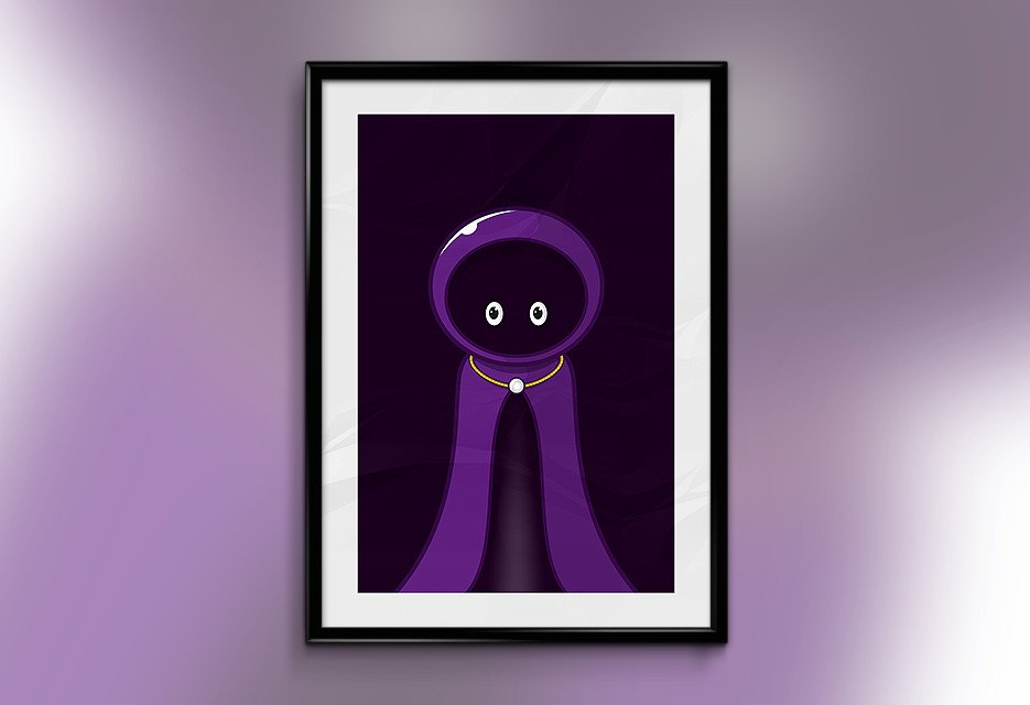 Digital Art: Pruple Ghost
