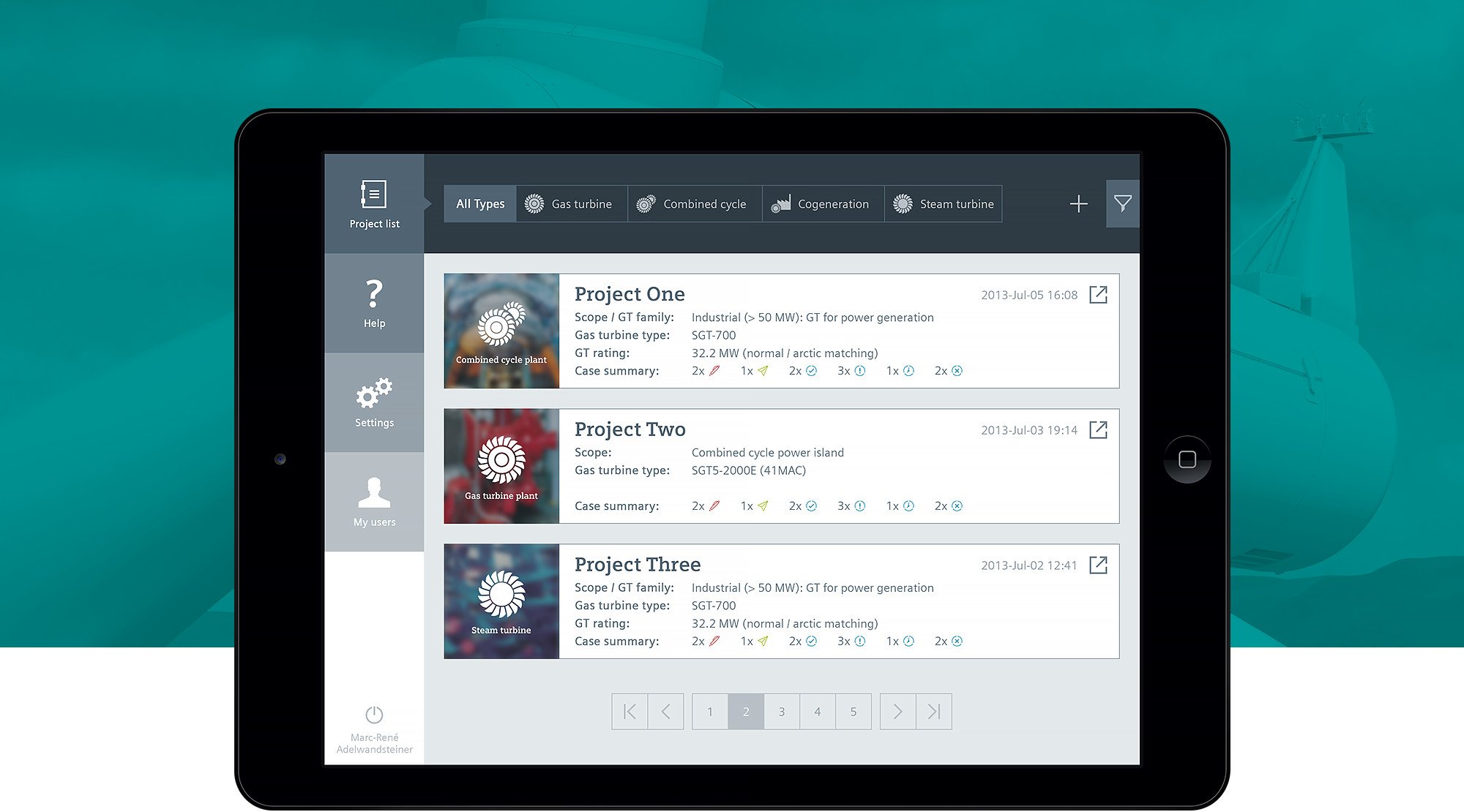 Siemens SIPEP - Web App (Tablet)