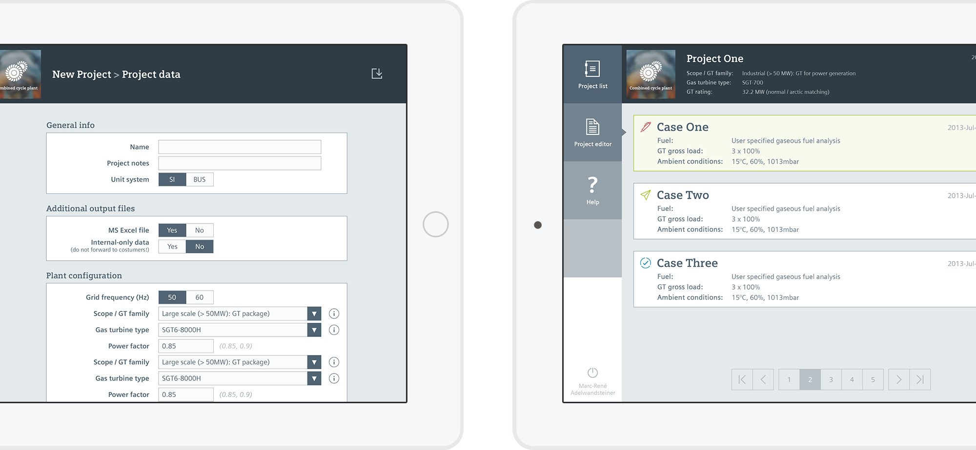 Siemens SIPEP - Web App (Tablet)