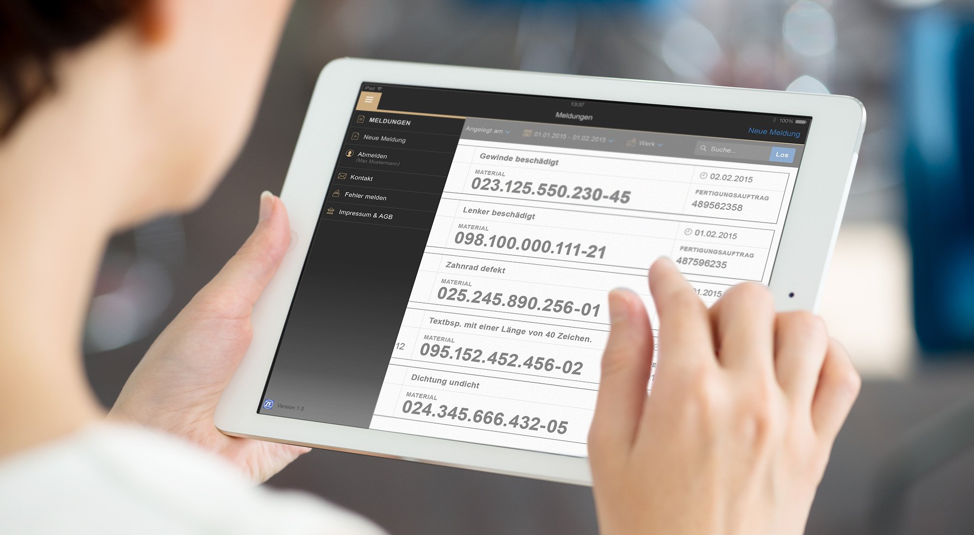 ZF mobile Meldungen - iOS App